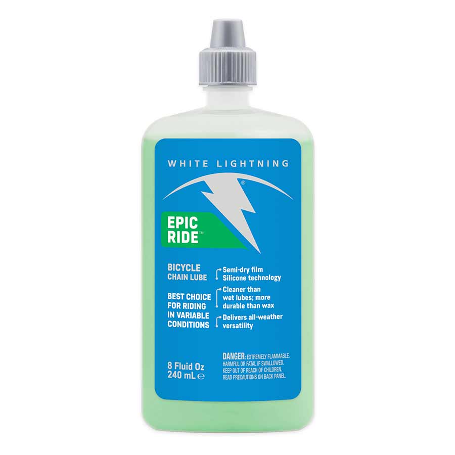 White Lightning Epic Ride Bike Chain Lube - 8oz Drip