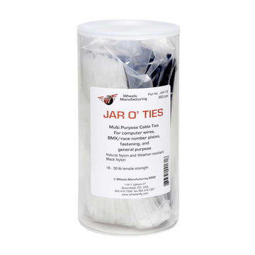 Wheels Manufacturing Zip Ties - Black 200 x 2.5mm 600ct Jar