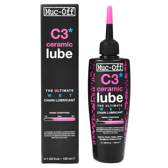 Muc-Off C3 Wet Ceramic Bike Chain Lube - 120ml Drip