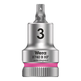 Wera 8740B HF Zyklop 3/8'' Drive Hex 3.0 x 35mm with HF