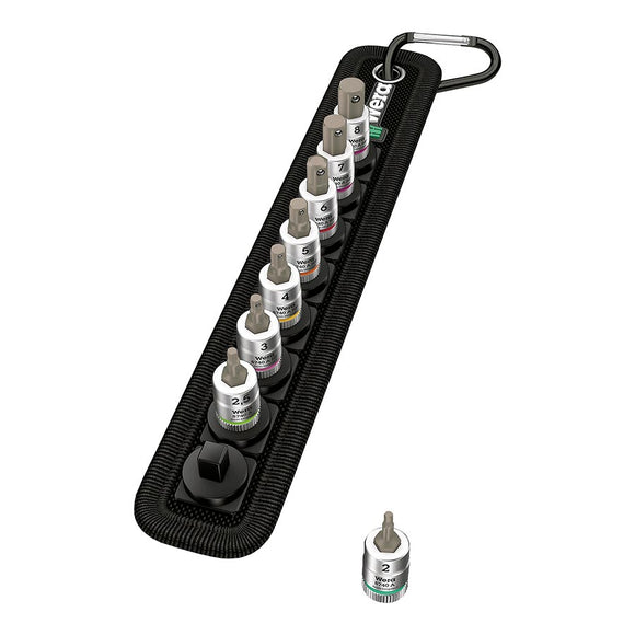 Wera Belt B 2 Zyklop In-Hex-Plus bit socket set holding function - 3/8" drive 8 pieces
