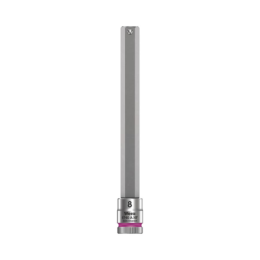 Wera 8740A HF Zyklop 1/4 Drive Hex 8.0 x 100mm with HF