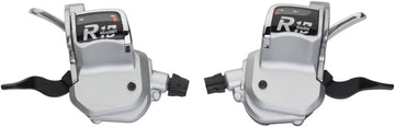 microSHIFT R10 Trigger Shifter Set - 10-Speed Road Double Optical Gear Indicator Shimano Compatible Silver