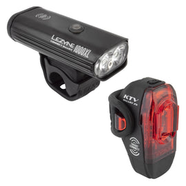 Lezyne Connect Smart 1000XL/KTV Pro Smart Headlight/Taillight Set - Black