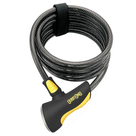 OnGuard Doberman Cable Lock with Key: 6' x 12m Gray/Black/Yellow