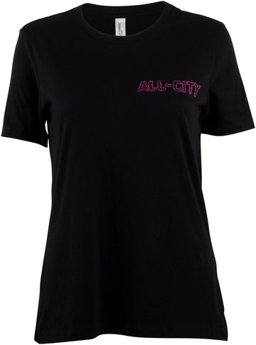 All-City Night Claw Women's T-Shirt - Black Blue/ Green Magenta X-Large