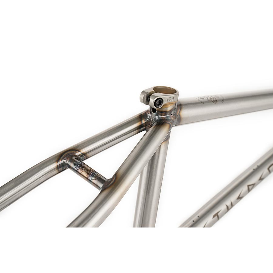 We The People Chaos Machine BMX Frame Glossy Raw 21.7