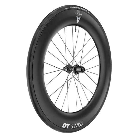 DT Swiss ARC 1400 DiCut 85 Rear Wheel - 700 12 x 142mm Center-Lock HG11 Road/XDR Ratchet EXP 36 BLK WTS w/Grand Prix 5000 STR Tire