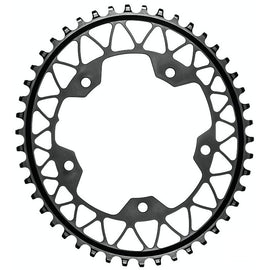 absoluteBLACK 5x110BCD Gravel 1X Oval Chainring 48T - Black  