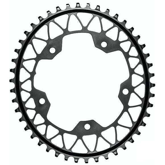 absoluteBLACK 5x110BCD Gravel 1X Oval Chainring 48T - Black  