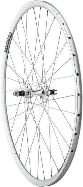 Quality Wheels Value Double Wall Series Track Rear Wheel - 700 10 x 1 x 120mm Rim Brake Fixed/Freewheel Silver Clincher Sealed 32H