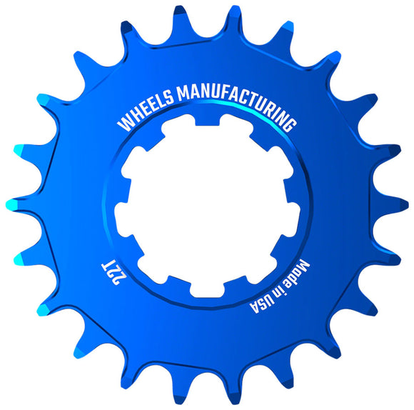 Wheels Manufacturing SOLO-SPEED Cog - 22t Fits SOLO-SPLINE SOLO-XD kits Blue