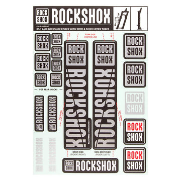 RockShox Fork Decal Kit - 30/32mm/RS1 Gray