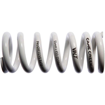 Cane Creek Progressive Rate VALT Lightweight Rear Shock Spring - 55mm x 400-488lbs White