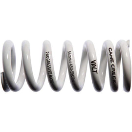 Cane Creek Progressive Rate VALT Lightweight Rear Shock Spring - 65mm x 400-488lbs White