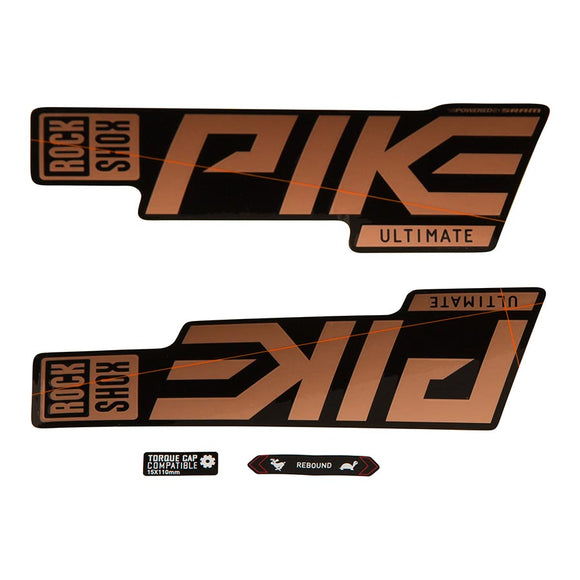 Rockshox Fork Decal Kit - Pike Ultimate 27.5"/29" Matte Copper Foil/High Gloss BLK