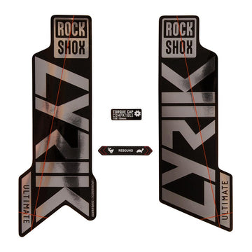 Rockshox Fork Decal Kit - Lyrik Ultimate 27.5"/29" Gloss Polar Foil/High Gloss BLK