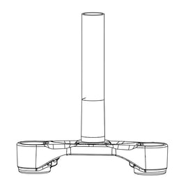 RockShox Lower Crown/Steerer 35mm BoXXer C1 0mm Offset 36mm total offset on 27.5 46mm total offset on 29" Gray