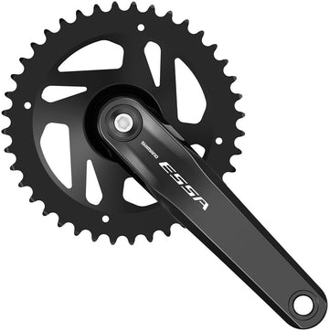 Shimano ESSA FC-U2000-1 Crankset - 175mm 7/8-Speed 40t Riveted Square Taper JIS Spindle Interface BLK