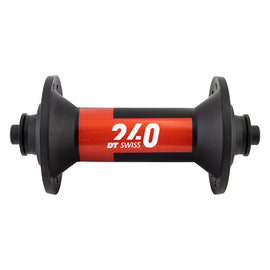 DT Swiss 240 Front Hub - QR x 100mm Black/Red 24H