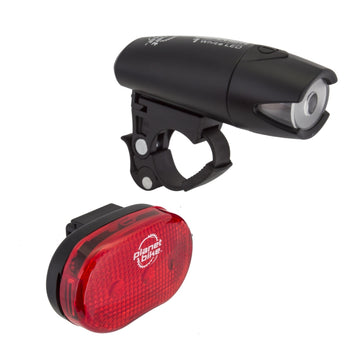 Planet Bike Beamer 1/Blinky 3 Headlight/Taillight Set - Black