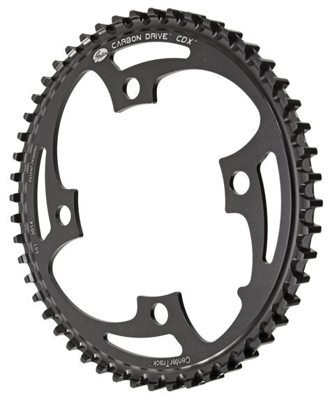 Gates Carbon Drive CDX CenterTrack Front Belt Drive Ring - 50t 4-Bolt 104mm BCD BLK