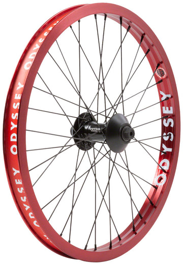 Odyssey Hazard Lite Front Wheel - 20" 3/8" x 100mm Rim Brake Anodized Red Clincher