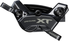 Shimano Deore XT BR-M8220 Enduro Disc Brake Caliper - Front Rear Post Mount 4-Piston Includes P04C-MF Finned Metal Pads