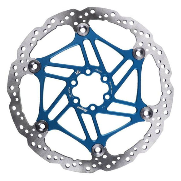 Hope V4 Vented Disc Rotor 6-Bolt Float/Wave 220mm Blue