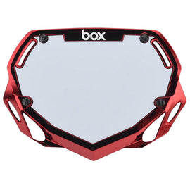 BOX Box Two Number Plate Red Chrome - Small