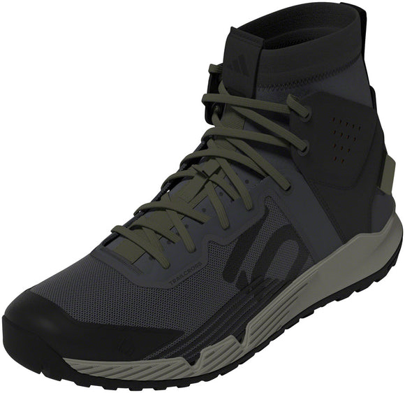 Five Ten Trailcross Mid Pro Flat Shoes - Men's Gray Six/Core BLK/Olive Strata 6.5