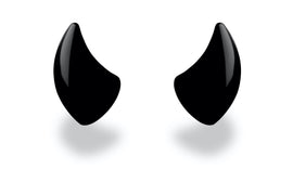 Helmet Flair MagNeatOhz: Small Black Devil Horns for Helmet - 0