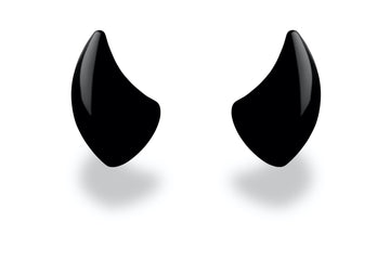 Helmet Flair MagNeatOhz: Small Black Devil Horns for Helmet - 0