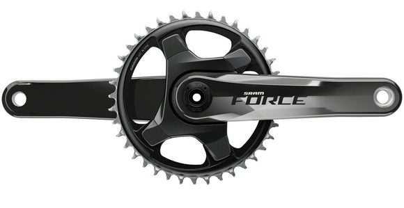 SRAM Force 1 AXS DM Crankset Speed: 12 Spindle: 28.99mm BCD: Direct Mount 40 DUB 172.5mm Black Road