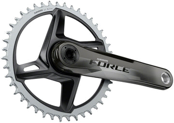 SRAM Force 1 AXS Wide Crankset - 170mm 12-Speed 40t 8-Bolt Direct Mount DUB Spindle Interface Gloss Natural Carbon D1 - 0