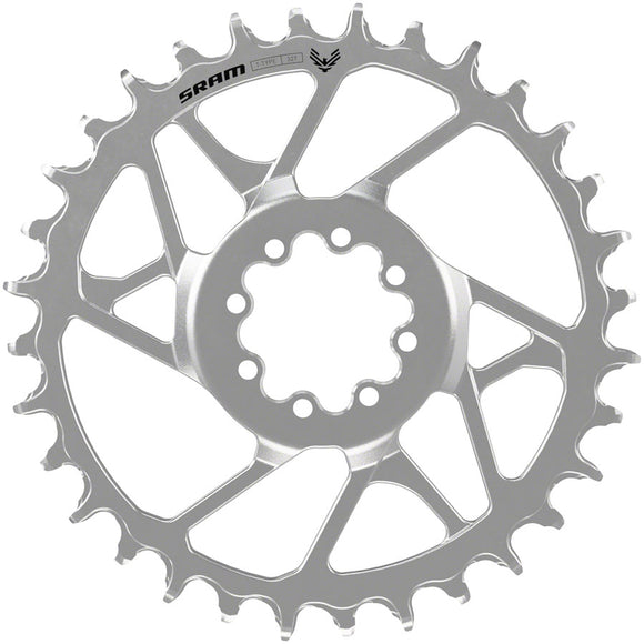 SRAM Eagle 90 T-Type Direct Mount Chainring - 34t 12-Speed 8-Bolt Direct Mount 3mm Offset Steel Silver