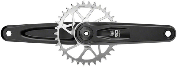 SRAM Eagle 90 T-Type Wide Crankset - 170mm 12-Speed 32t Chainring Direct Mount 2-Guards DUB Spindle Interface BLK/Silver
