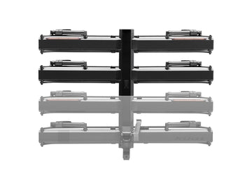 Kuat Piston Pro X Hitch Bike Rack Add-On - 2-Bike LED Lights 4-Pin Plug Kashima Coat Galaxy Gray