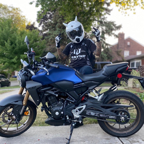 Helmet Flair MagNeatOhz: Large White Devil Horns for Helmet