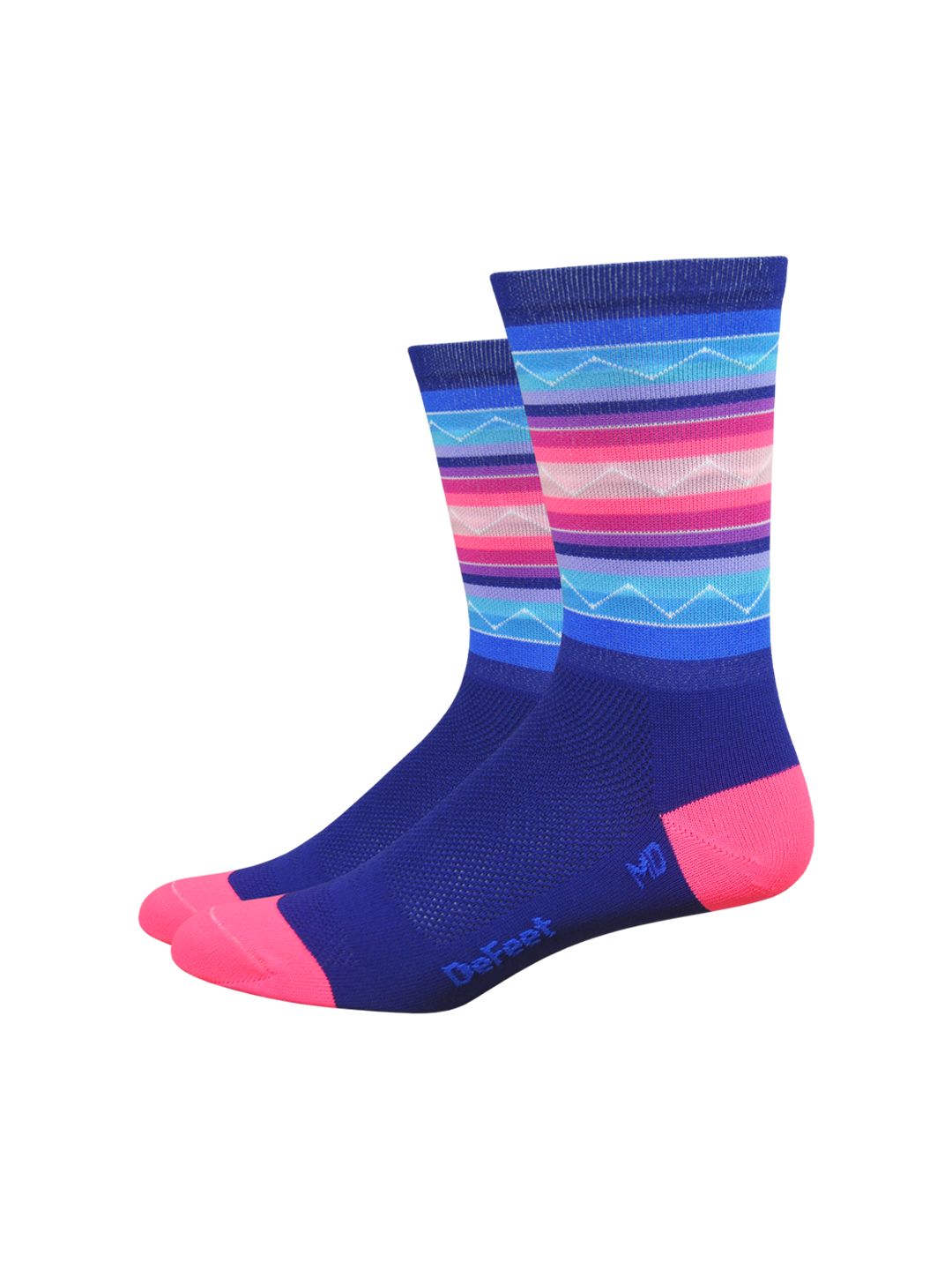 Sock DeFeet Aireator 6 Santa Fe Medium Blue/Pink