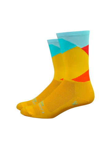 Sock DeFeet Ornot Intersection 6'' X-Large Bright Gold