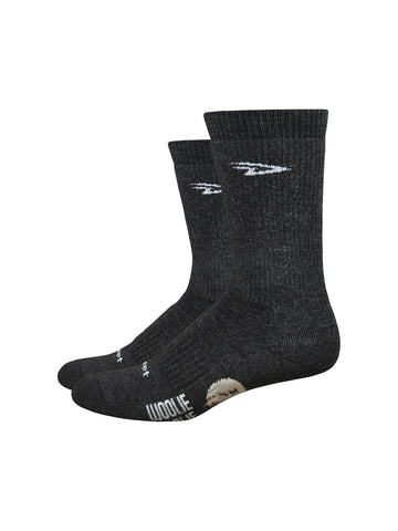 DeFeet Woolie Boolie 6" D-Logo Socks 9.5-11.5 Charcoal