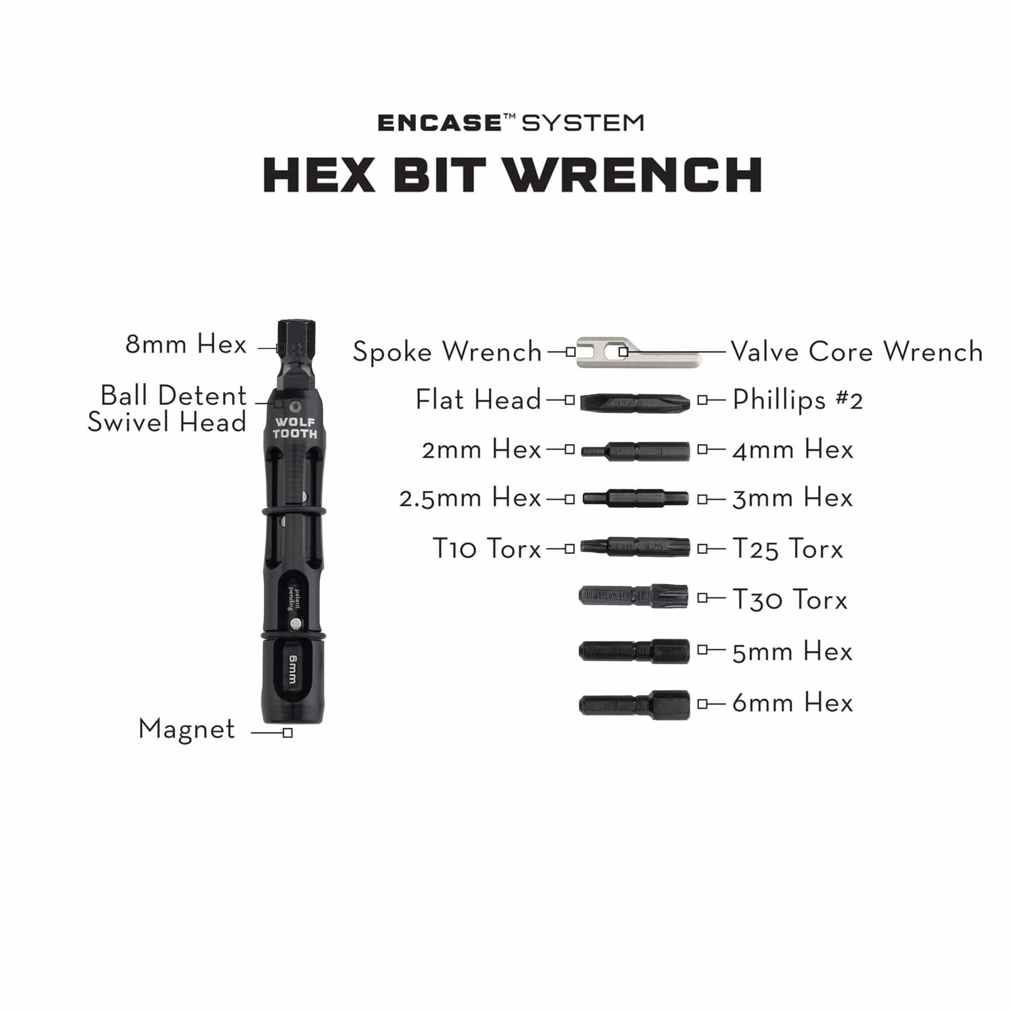 Wolf Tooth EnCase System Hex Bit Wrench Multi-Tool