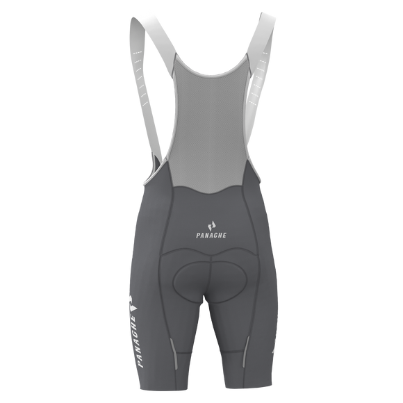 Panache Men's WT 2ND SKIN Bib Short - Grey w/Panache Logo