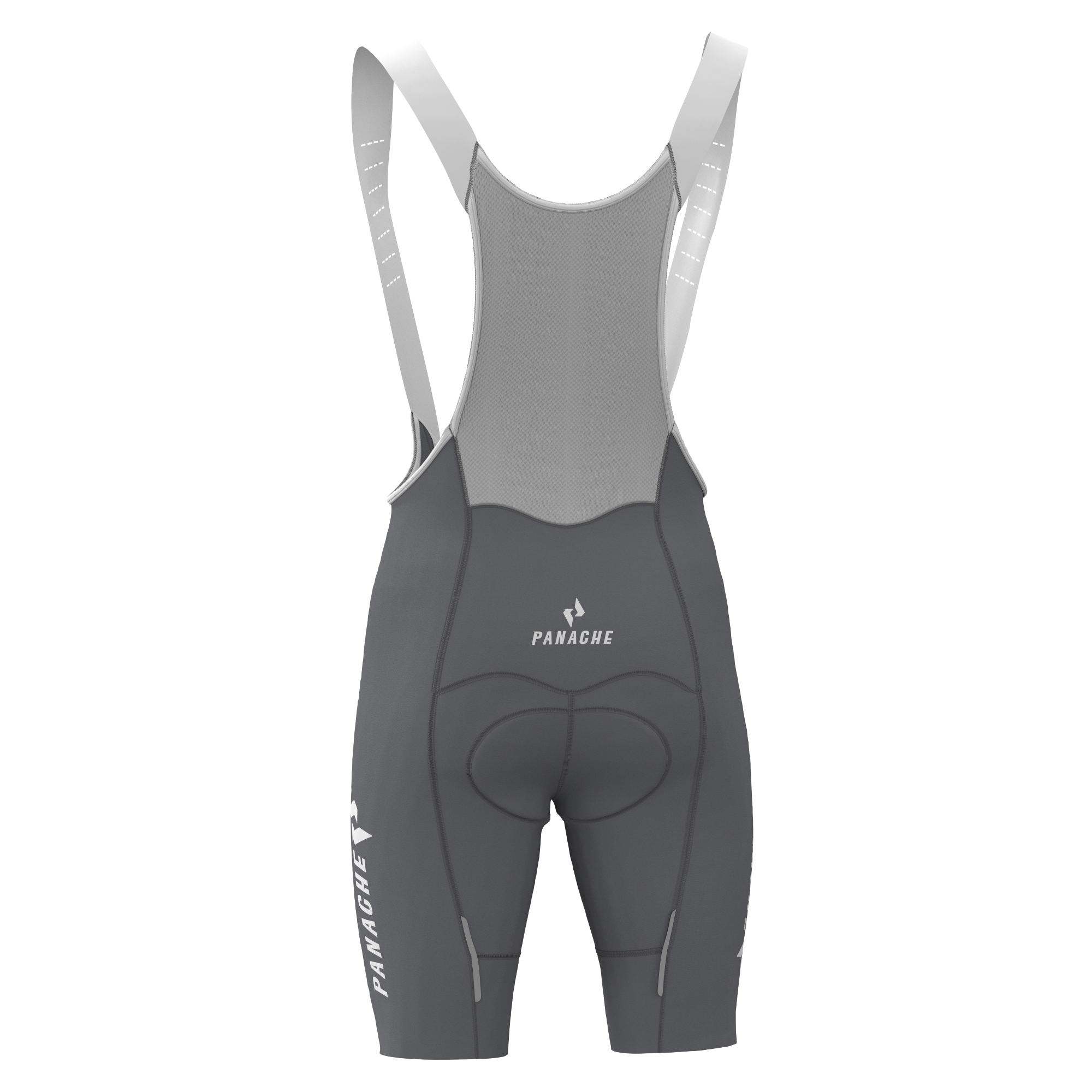 Panache Women's WT 2ND SKIN Bib Short - Grey w/Panache Logo