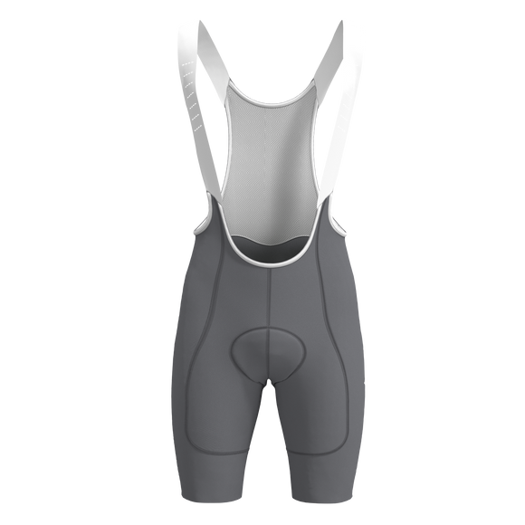 Panache Men's WT 2ND SKIN Bib Short - Grey w/Panache Logo