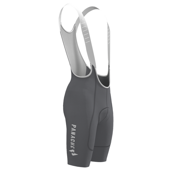 Panache Men's WT 2ND SKIN Bib Short - Grey w/Panache Logo