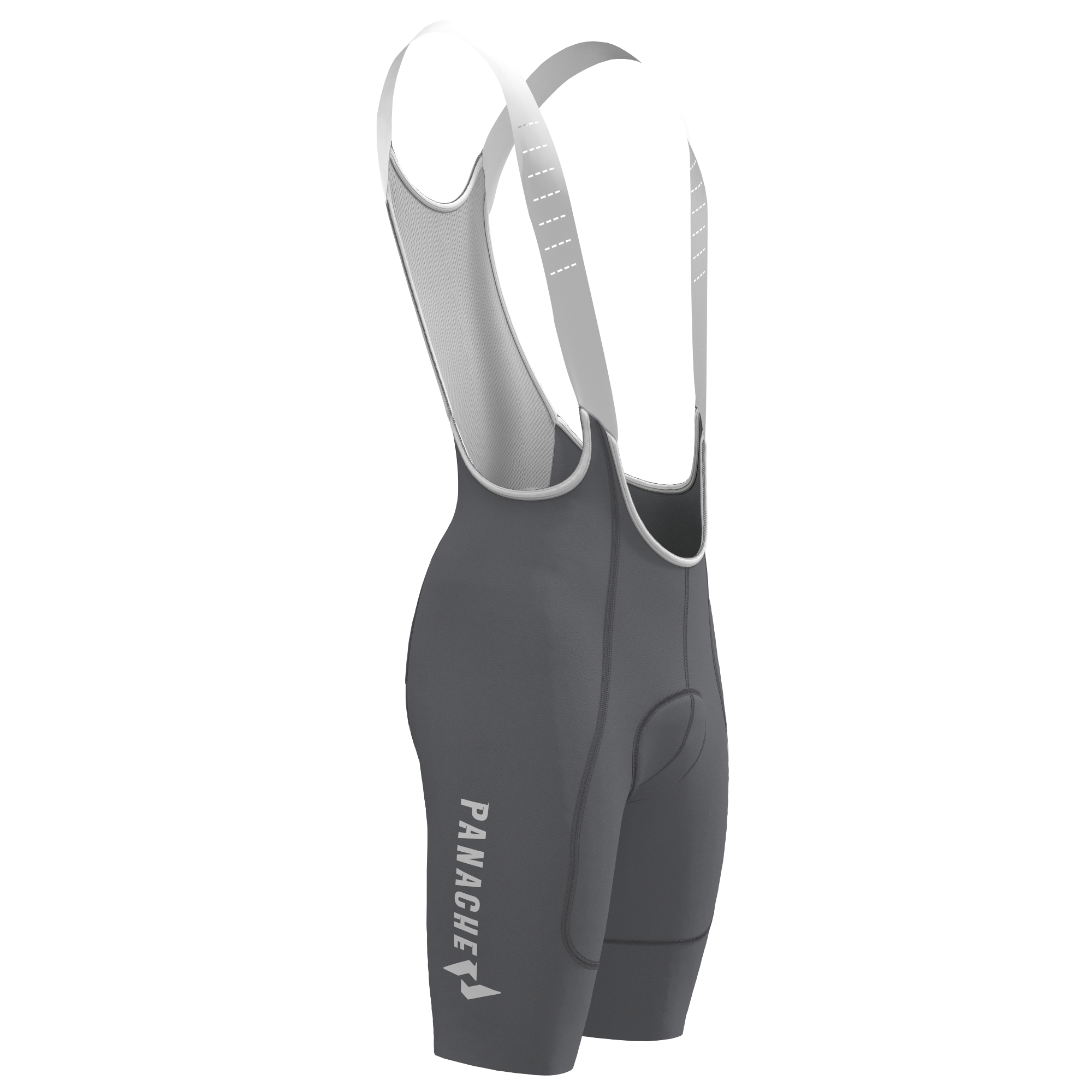 Panache Women's WT 2ND SKIN Bib Short - Grey w/Panache Logo
