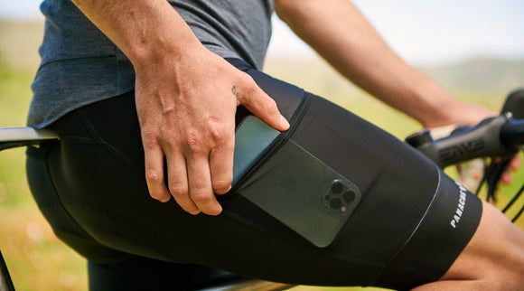 Panache M's Cargo Pocket Bib Short - BLACK