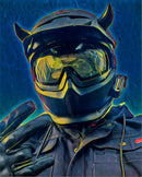 Helmet Flair MagNeatOhz: Small Black Devil Horns for Helmet-6